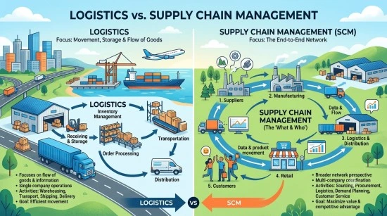 logistics vs supply chain management